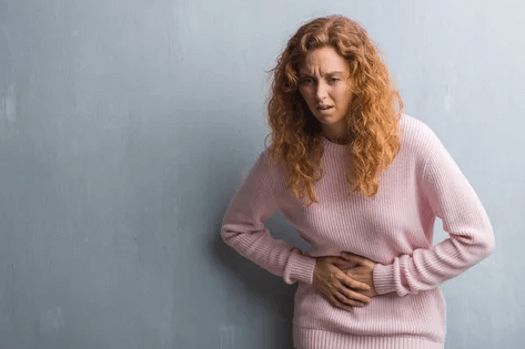 A teen girl who have suffering from gut problems.