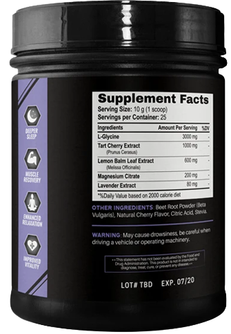 Pitch Black Supplement Facts