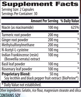 Supplement Facts of Joint N-11 and full details of ingredients percentages of the daily value.