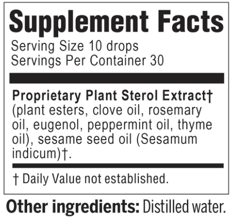 Solaris Plant Sterol Extracts Supplement Facts explains about used ingredients list.