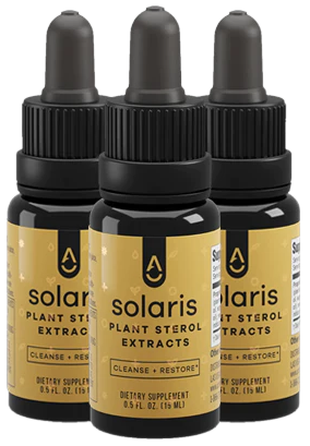 The Three Bottles of Solaris Plant Sterol Extracts Dietary Supplement 0.5 FL.OZ (15 ML)